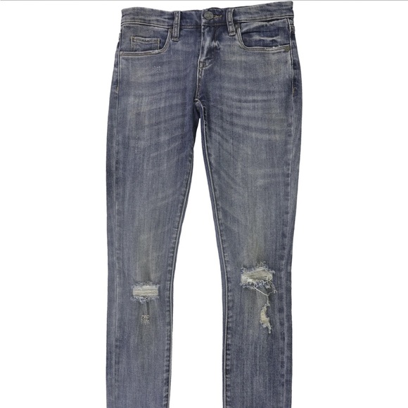 Blank NYC Classique Cropped Skinny Fit Distressed Denim Jeans Size 28 - Picture 5 of 6